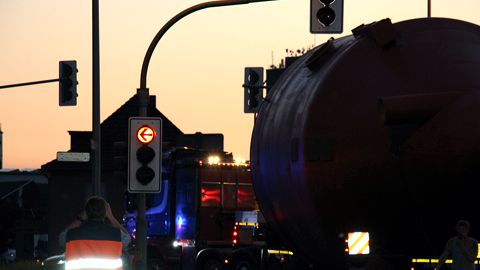 Kreuzungen als Engstelle Schwertransport